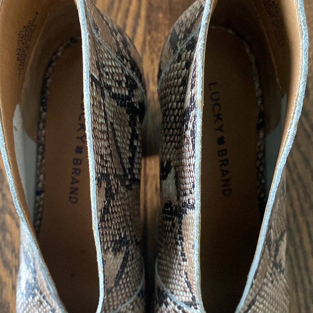 Lucky Brand Python Booties - Size 6 - image 3